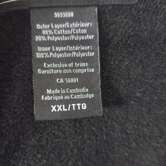 O'Neill Men's XXL Full Zip Black Hoodie - Picture 14 of 14